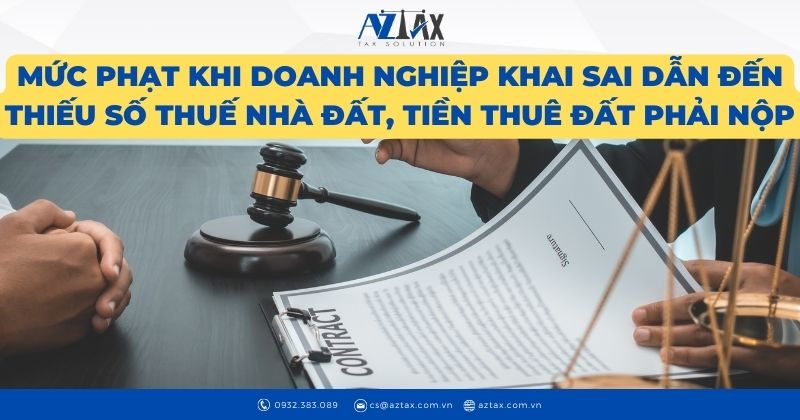 Mức phạt khi doanh nghiệp khai sai dẫn đến thiếu số Thuế nhà đất, tiền thuê đất phải nộp